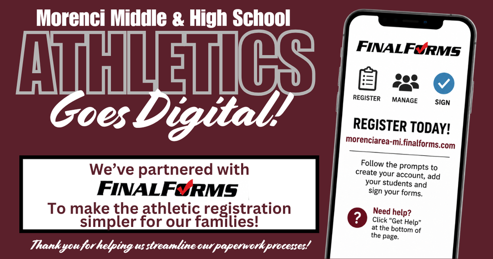 morenci middle & high school athletics goes digital.