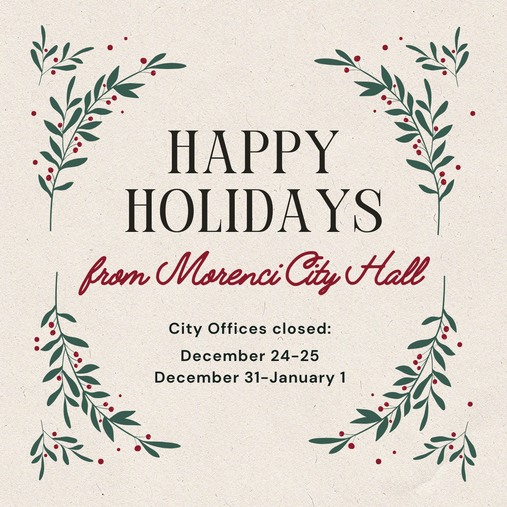 Happy HOlidays from Morenci City Hall 