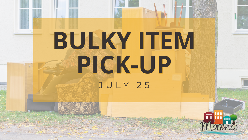Bulky item pick up july 25.