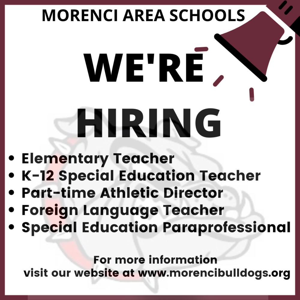 Employment Opportunities Morenci Middle/High School
