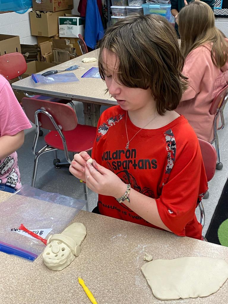 student created ceramic shoe