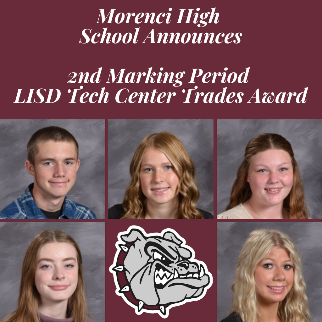 picture of five students who earned 2nd marking period lisd tech center trades awards