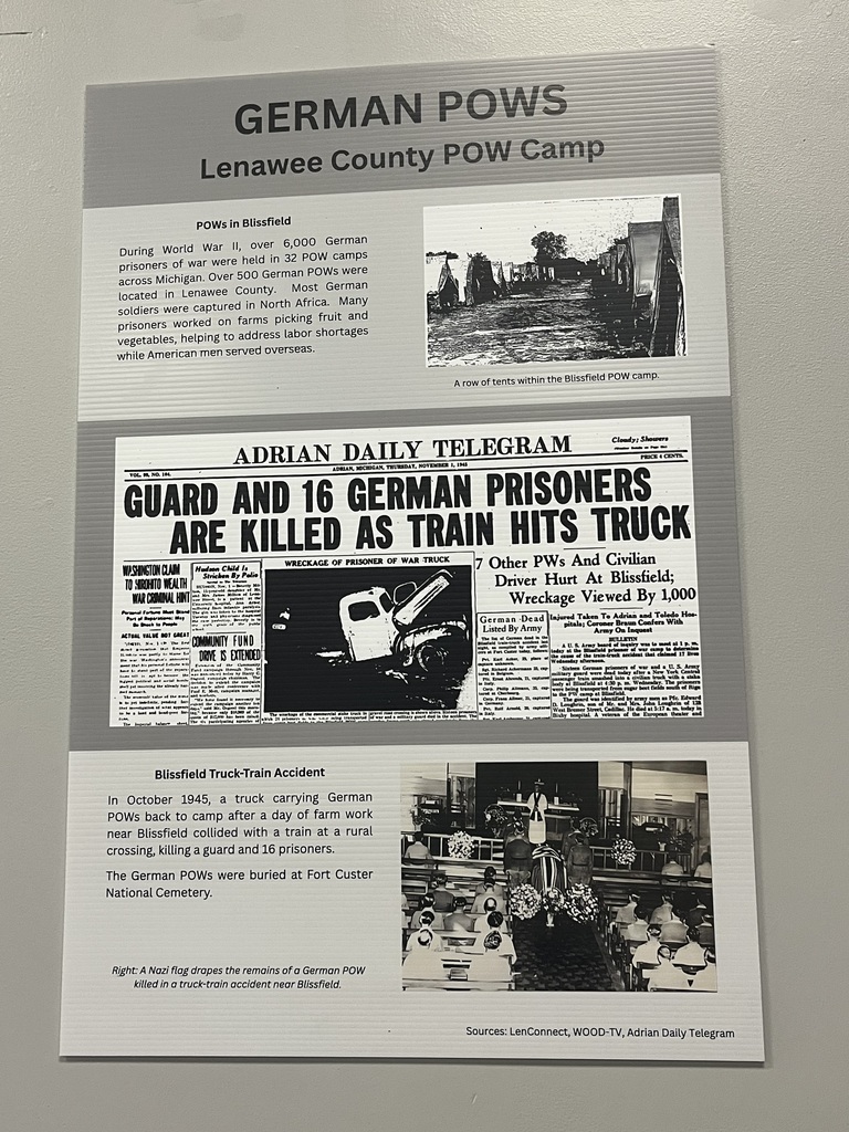 Pictures of students at the Holocaust Museum in Adrian