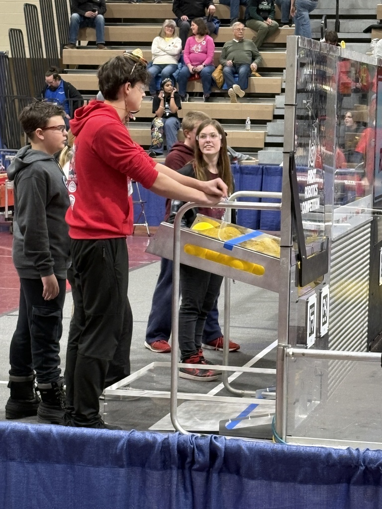 students at robotics competition