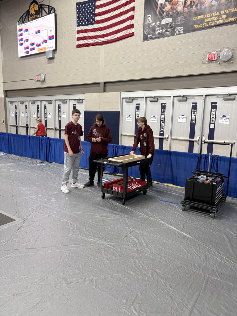 students at robotics competition