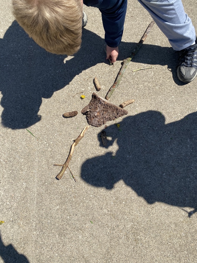 Picture of items like leaves, petals, stones, and sticks, students designed beautiful, circular patterns while practicing mindfulness, focus, and creative expression in nature.