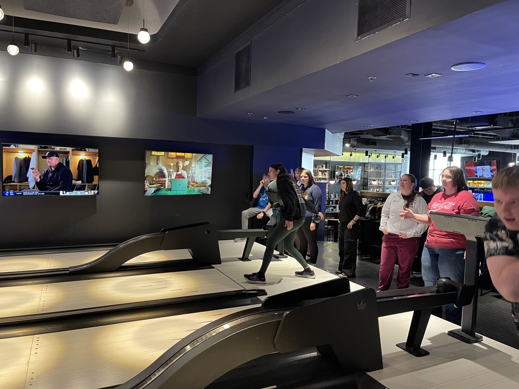 students bowling