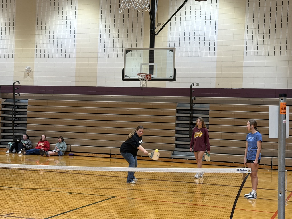 students playing pickleball
