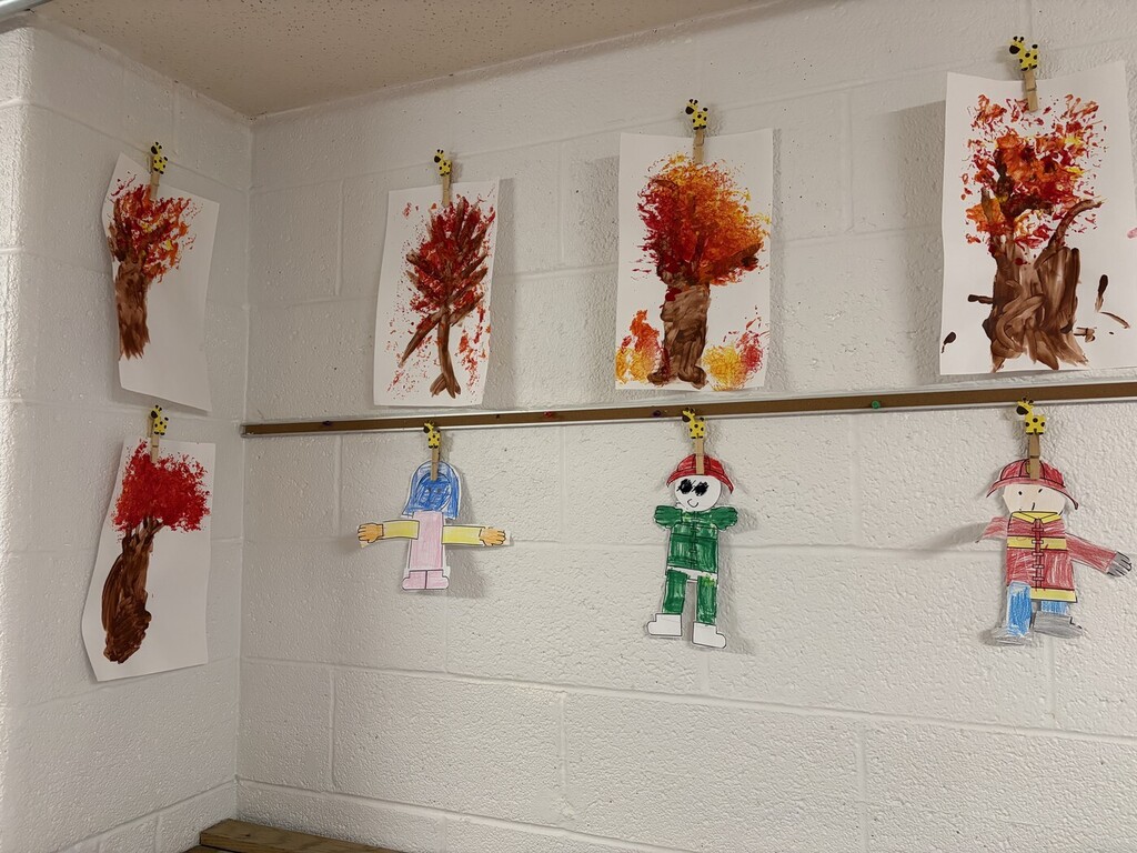 artwork hanging in the hallways