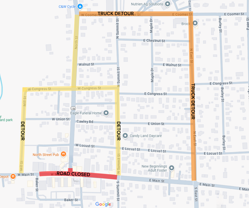 Detour map