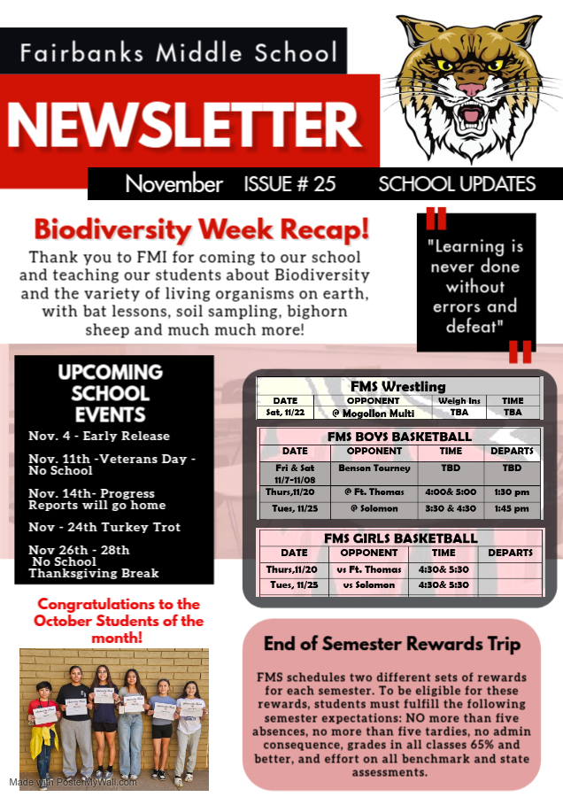 FMS November Newsletter