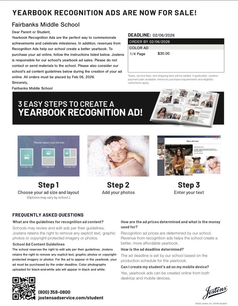 2026 8th Grade Recognition ads