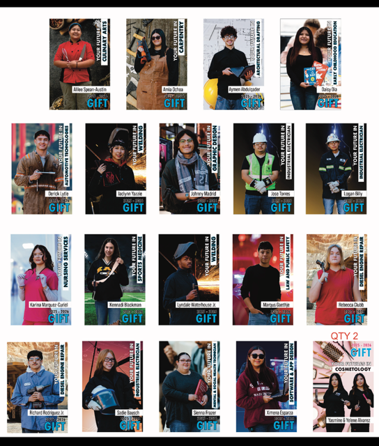 Hallway Banners of Current MHS Students in their CTE Programs