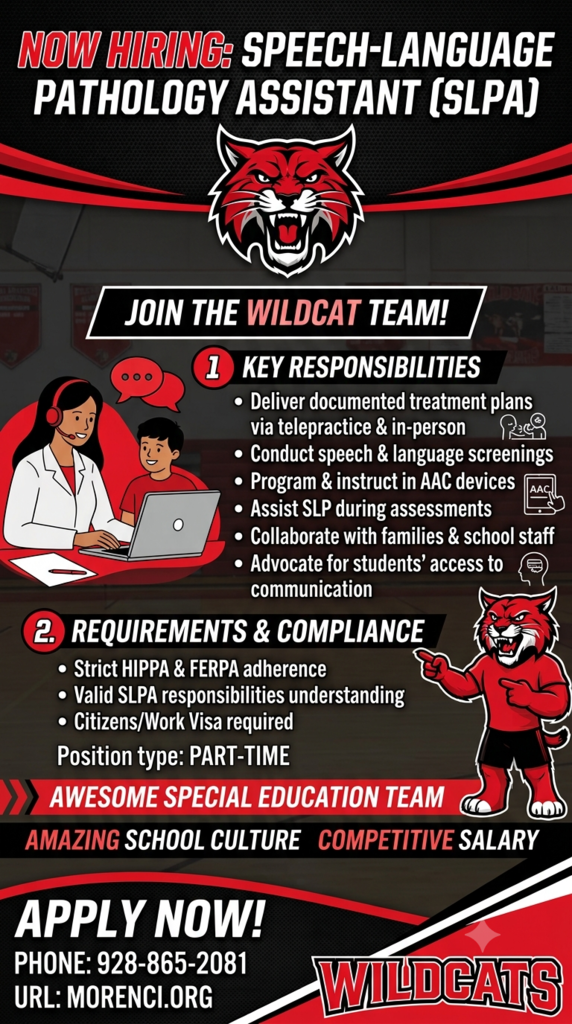 Now Hiring: Speech-Language Pathology Assistant (SLPA) Advertisment