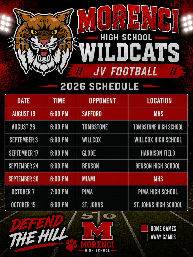 JV Football Schedule