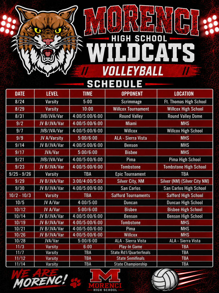 Volleyball Schedule