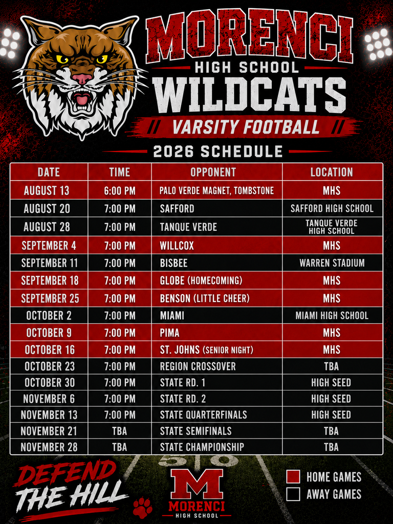 Varsity Football Schedule