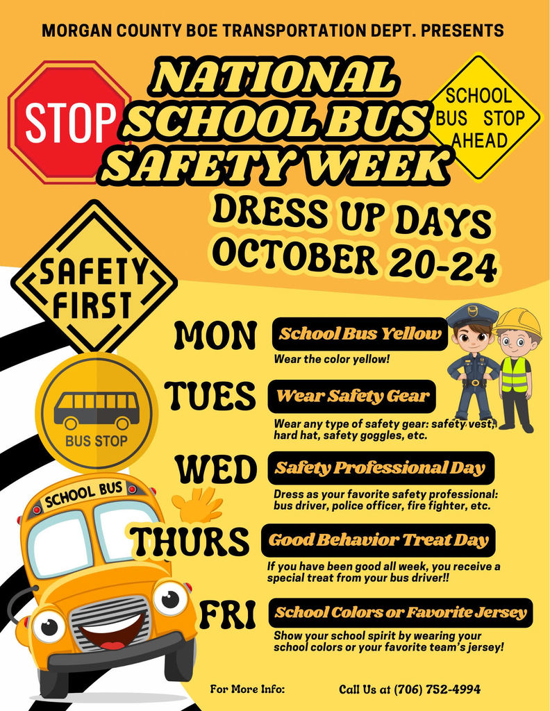 school bus safety week dress up days