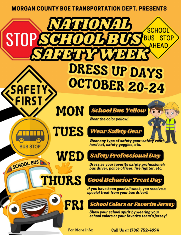 School bus safety week info flyer