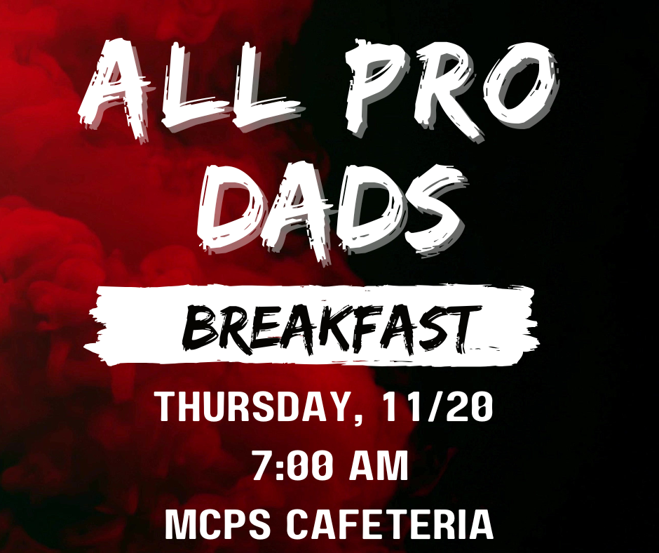 All Pro Dads breakfast is tomorrow