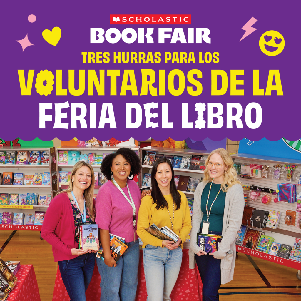 Spanish thanks to volunteers at book fair