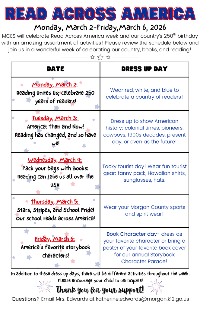 dress up days for Read Across America