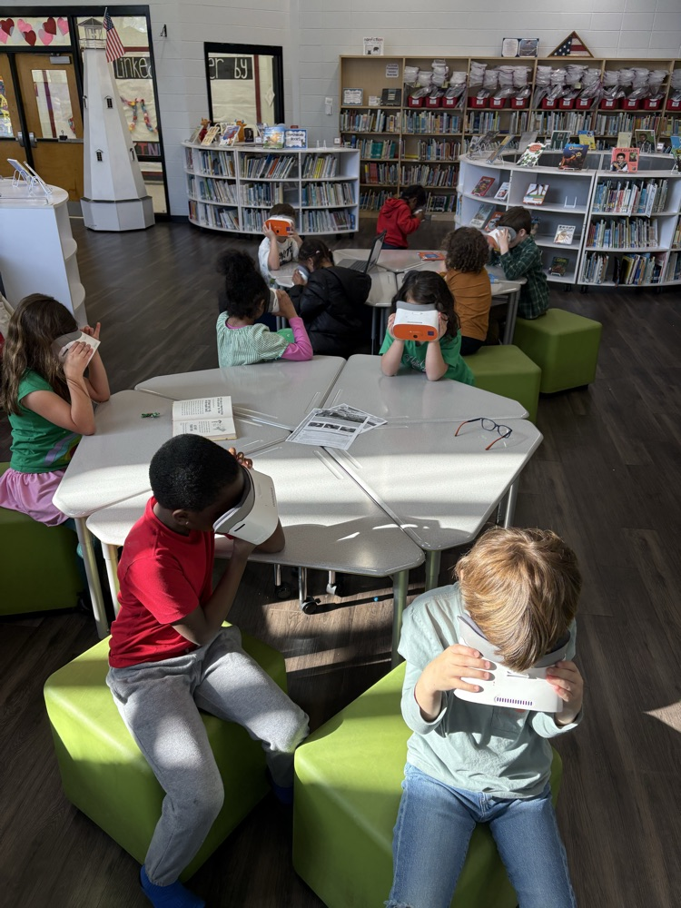 VR goggles being used in the media center