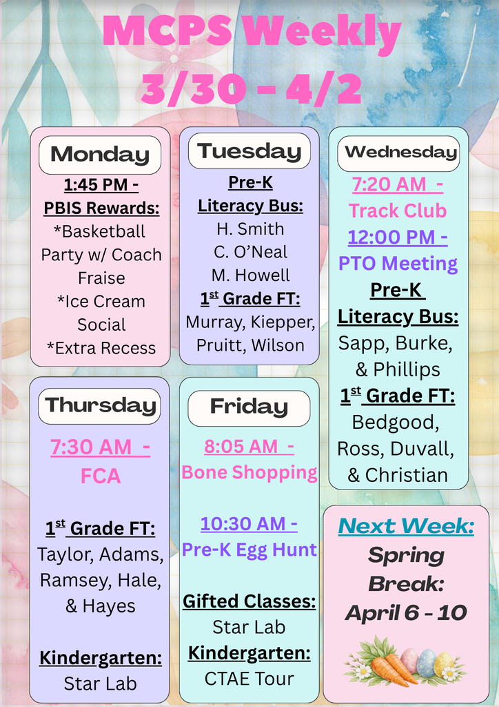 events for the week of 3.30.26