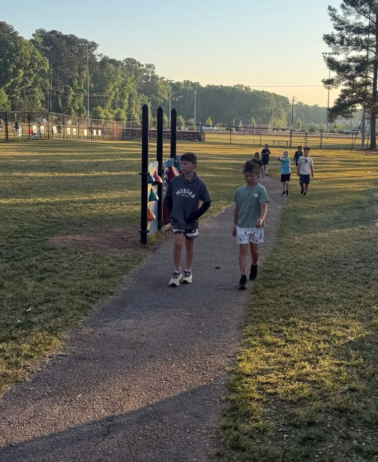Students walk or ran during Track Club at MCPS.