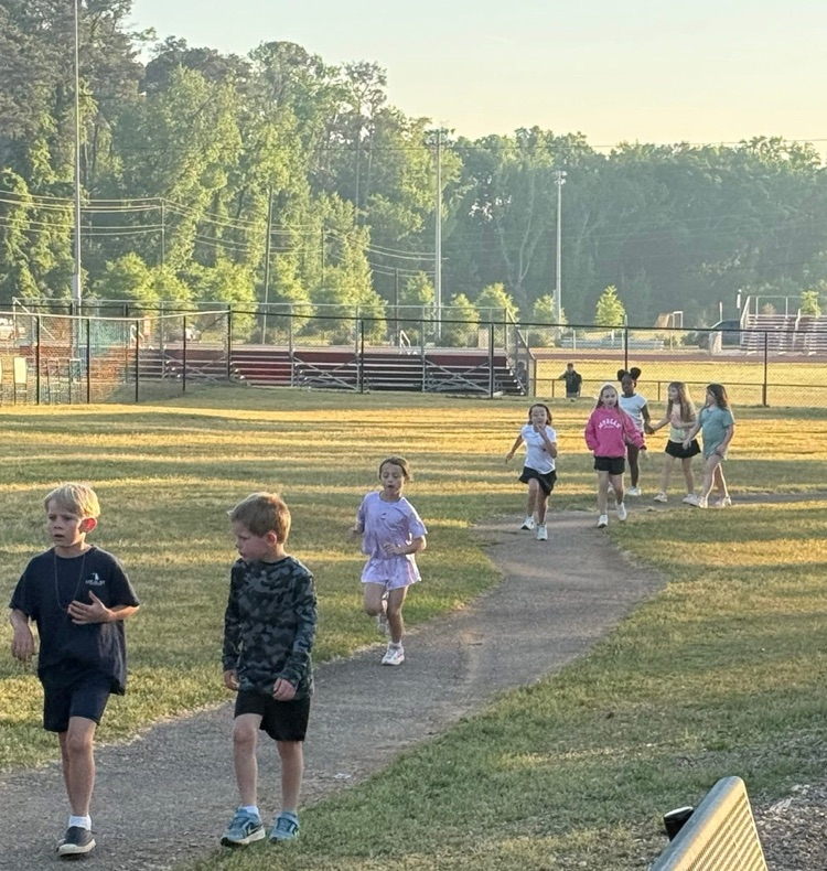 Students walk or ran during Track Club at MCPS.