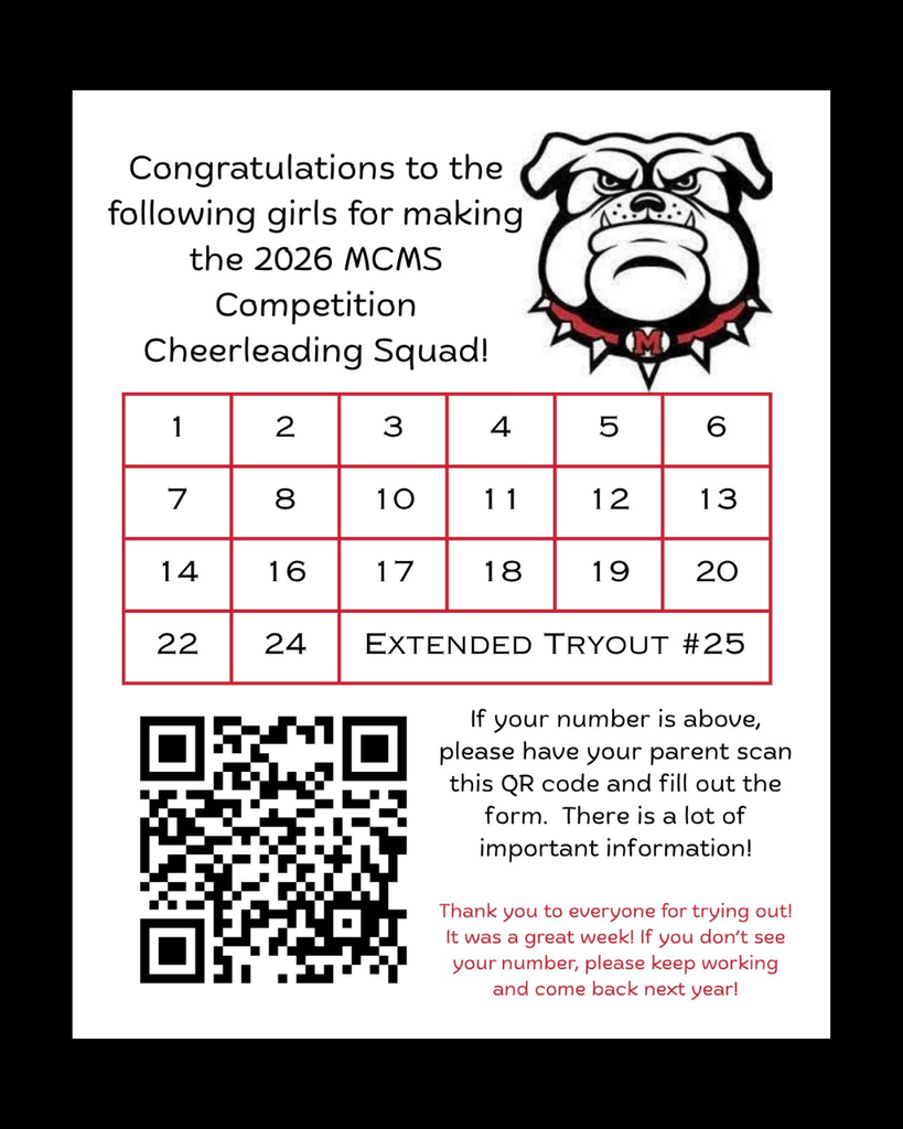 2026 Comp Team tryout results.