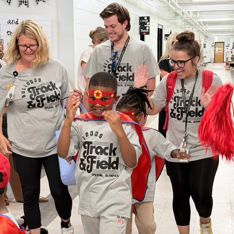 MCPS students and staff cheered for the students going to Special Olympics!