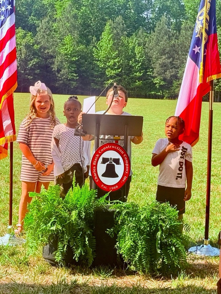 MCPS students recited the pledge at the groundbreaking ceremony  