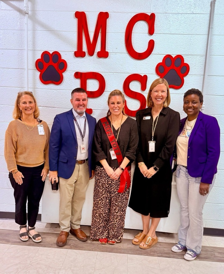 teacher of the year with the board of education members and principal