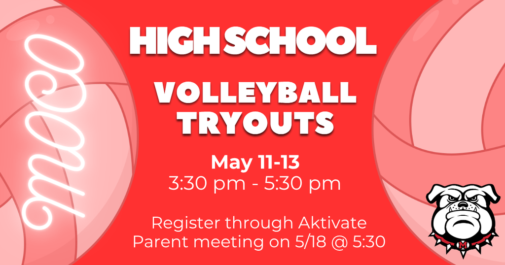 Reminder about volleyball tryouts.
