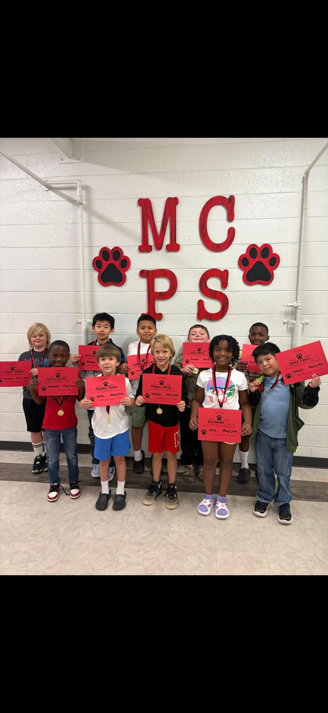 2nd grade students saved 500 bones for the Bulldog medal!