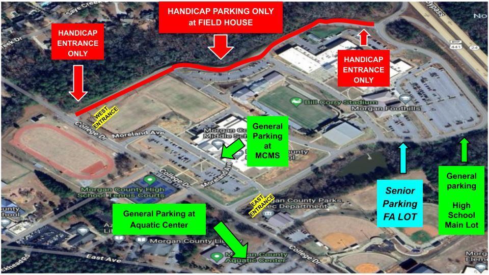 Graduation Parking Map