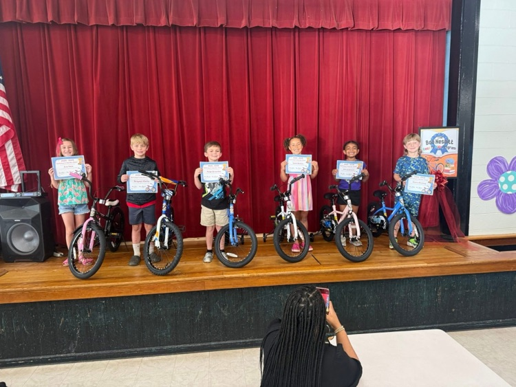 Read to Ride program awarded six students with a brand new bike. 
