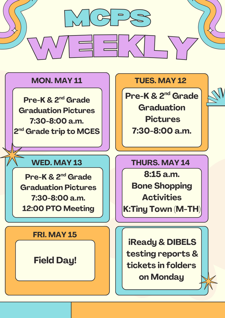 weekly info for 5.11.26
