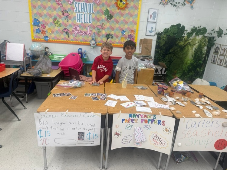 2nd grade students created items to sell at Market Day.