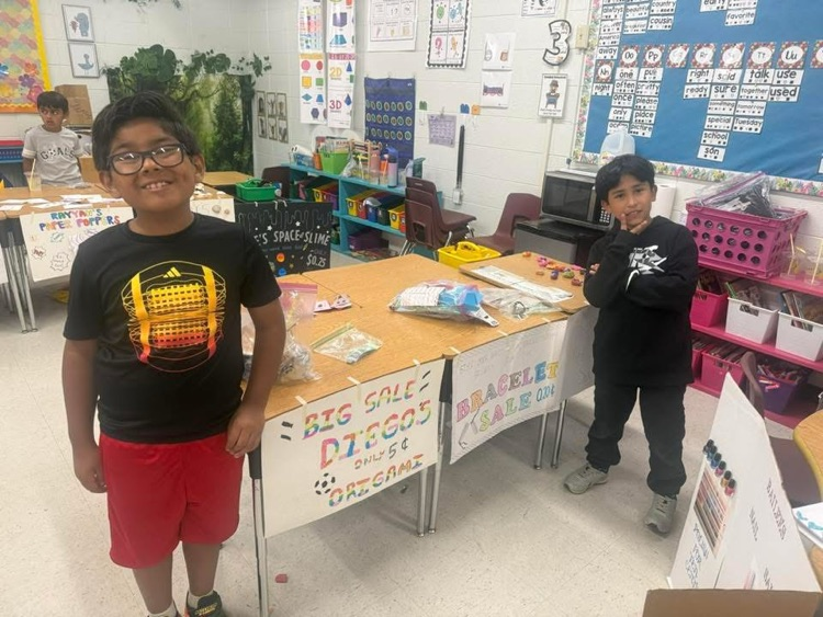 2nd grade students created items to sell at Market Day.
