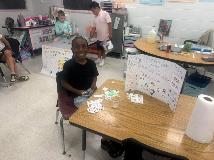 2nd grade students created items to sell at Market Day.