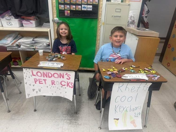 2nd grade students created items to sell at Market Day.