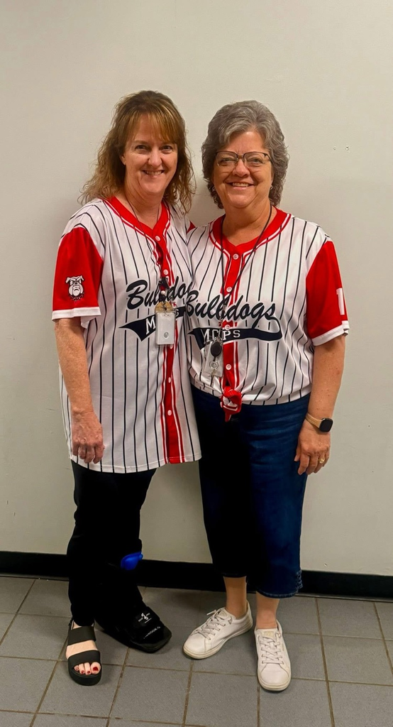 Staff wore baseball jerseys to show support for the MCHS baseball team competing in the final four in playoffs. 