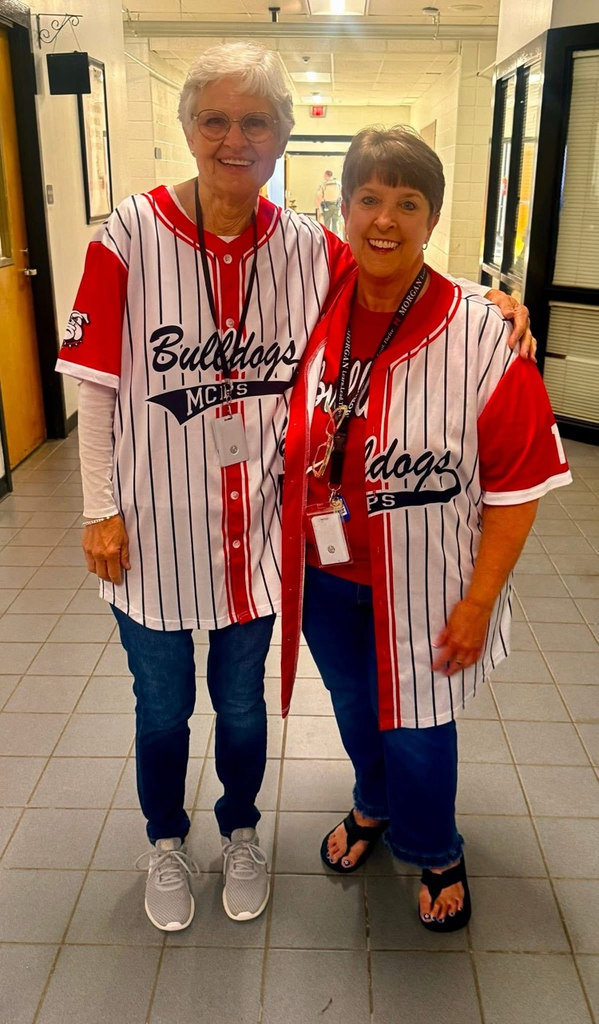 Staff wore baseball jerseys to show support for the MCHS baseball team competing in the final four in playoffs. 