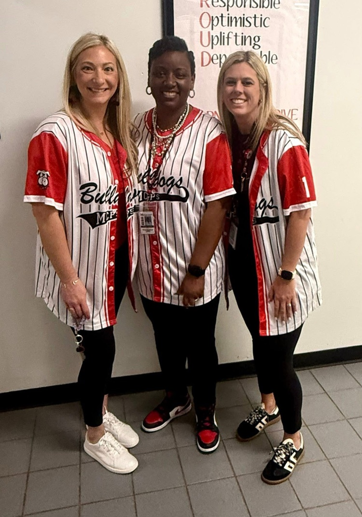 Staff wore baseball jerseys to show support for the MCHS baseball team competing in the final four in playoffs. 