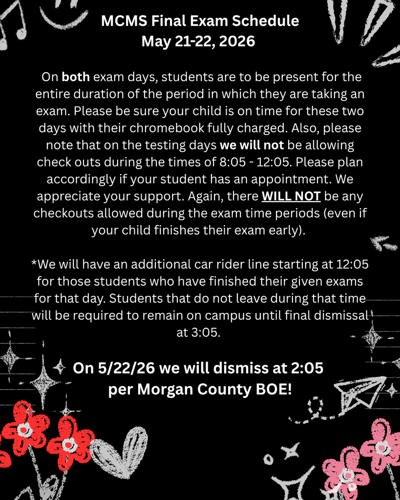 Exam exemption day schedule.