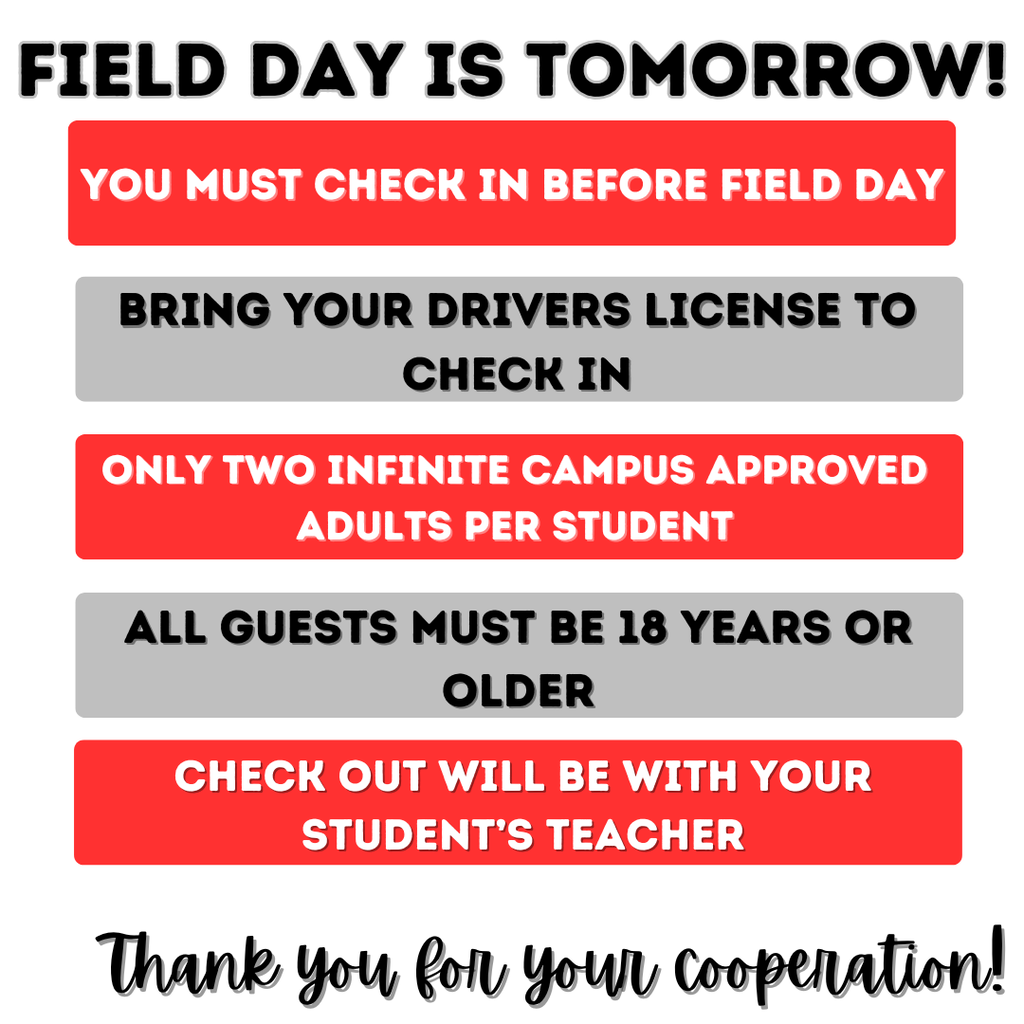 field day reminders