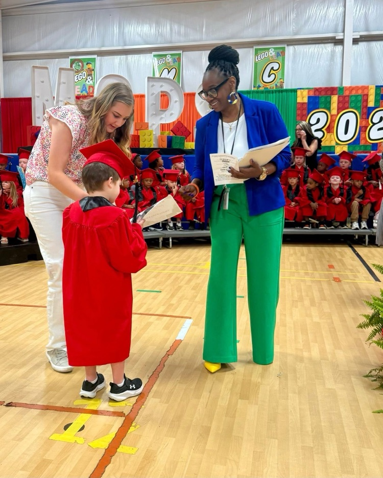 Pre-K celebrated the end of the school year with a ceremony for students. 