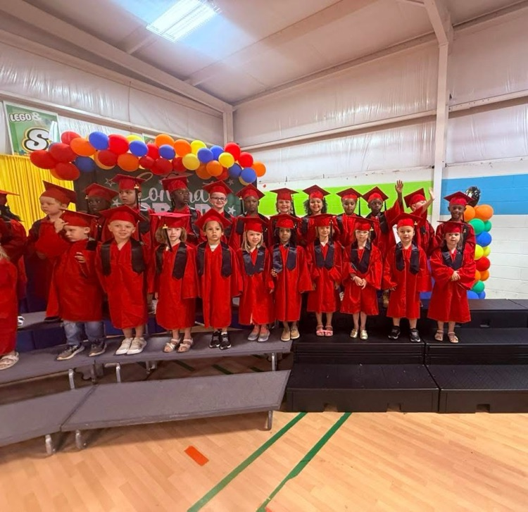 Pre-K celebrated the end of the school year with a ceremony for students. 